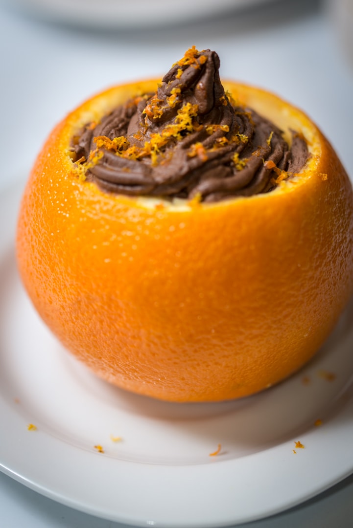 photo d'orange chocolat dessert