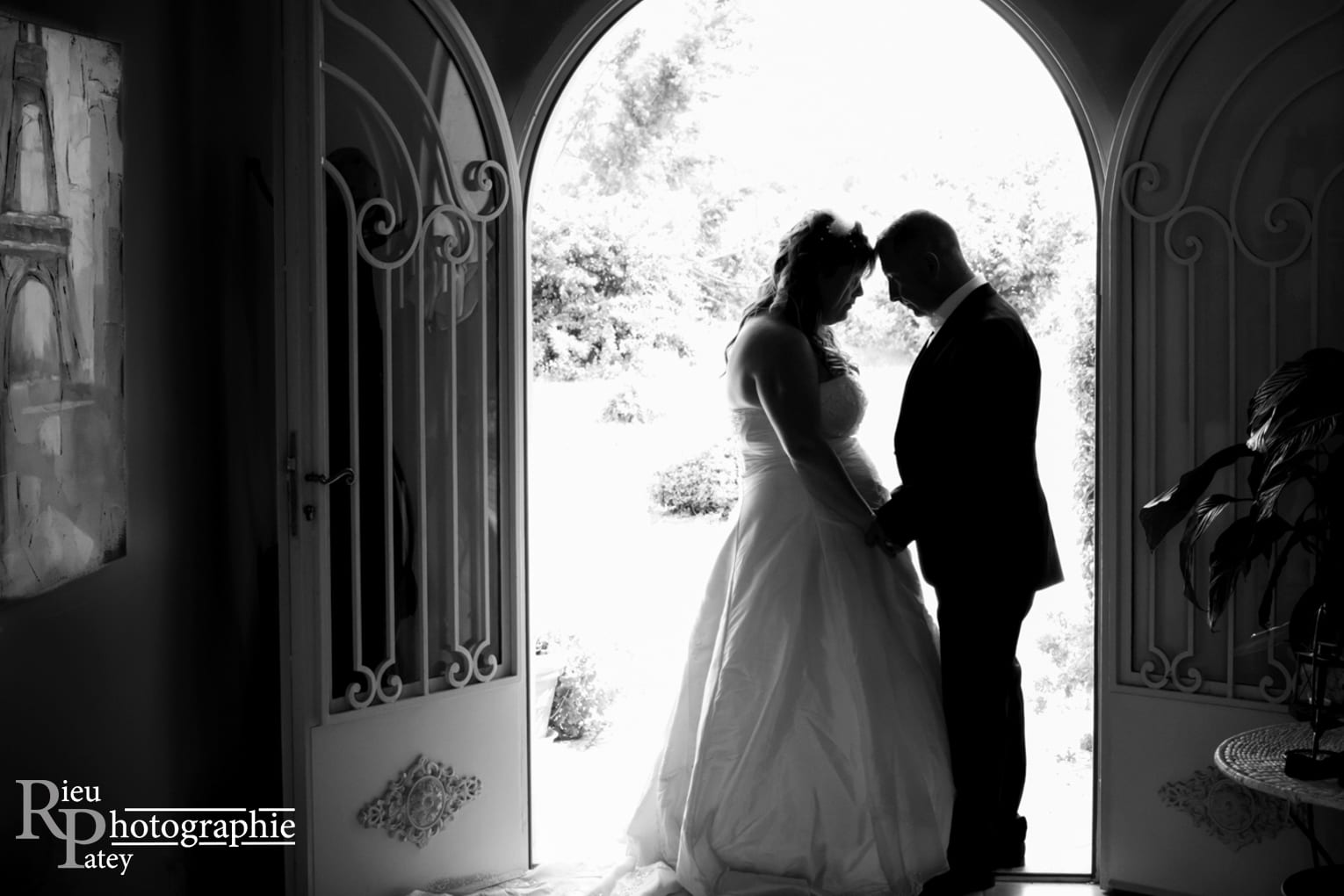 Photo de mariage noir et blanc